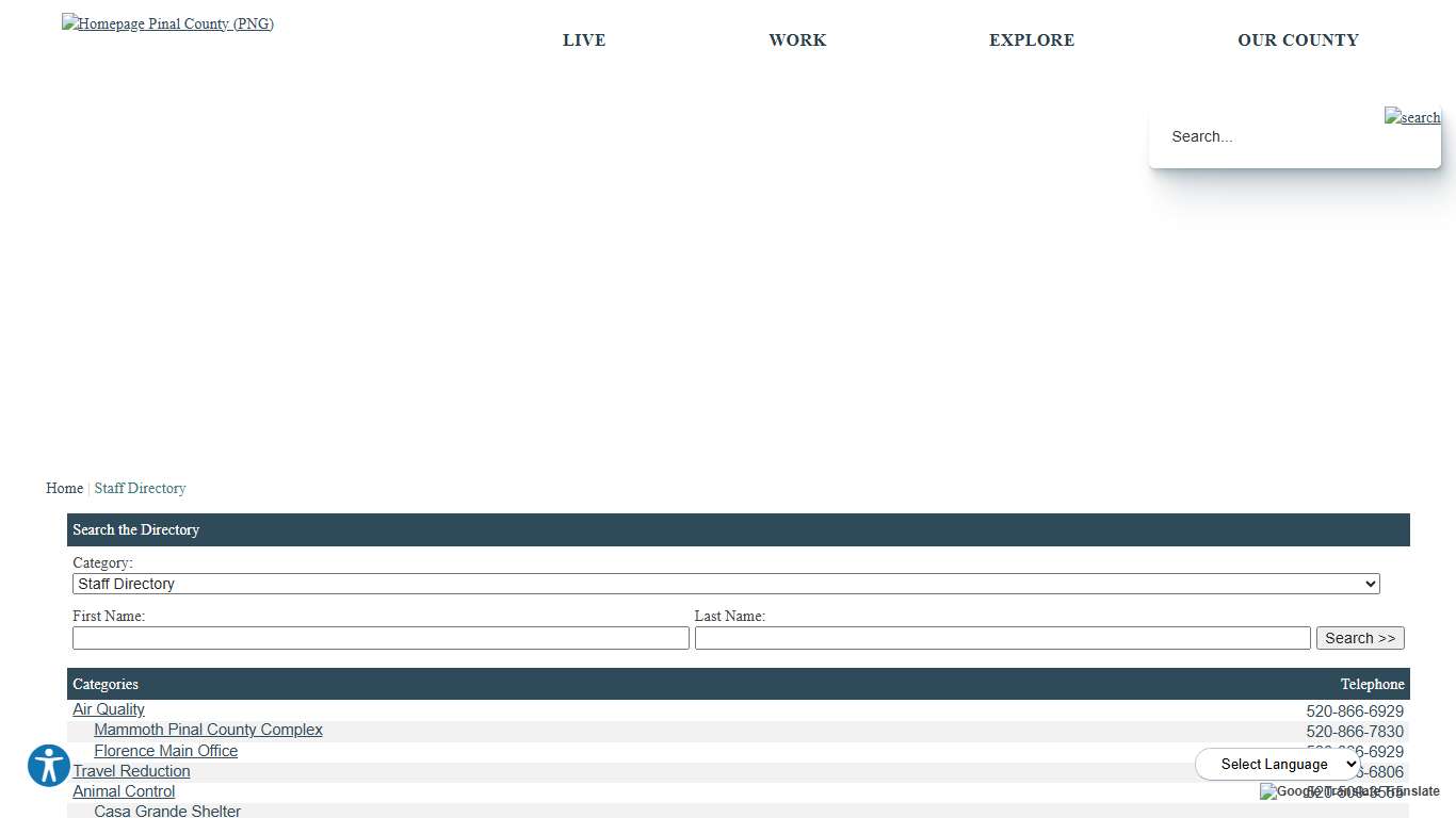 Staff Directory • Pinal County, AZ • CivicEngage