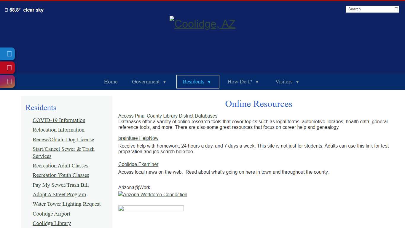 Online Resources - Coolidge, AZ
